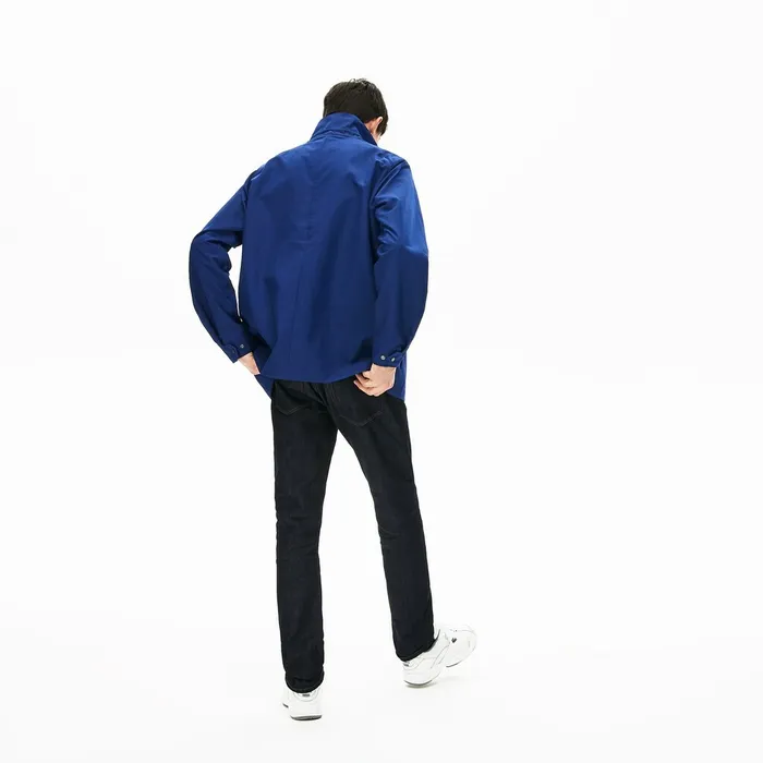 Jackets and Coats Lacoste Mens Lightweight DetachableHood Jacket Navy Blue Store