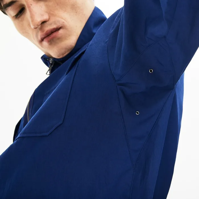 Jackets and Coats Lacoste Mens Lightweight DetachableHood Jacket Navy Blue Store