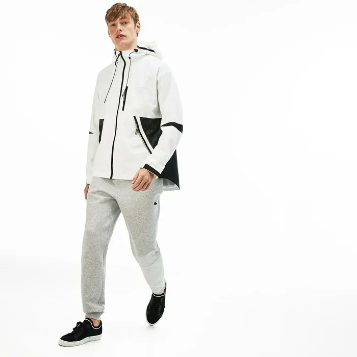 Jackets and Coats Lacoste Mens Motion Collapsible Colorblock Windbreaker WhiteBlack Popular Jackets and Coats Lacoste Mens Motion Collapsible Colorblock Windbreaker WhiteBlack Popular
