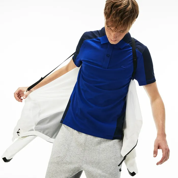 Jackets and Coats Lacoste Mens Motion Collapsible Colorblock Windbreaker WhiteBlack Popular