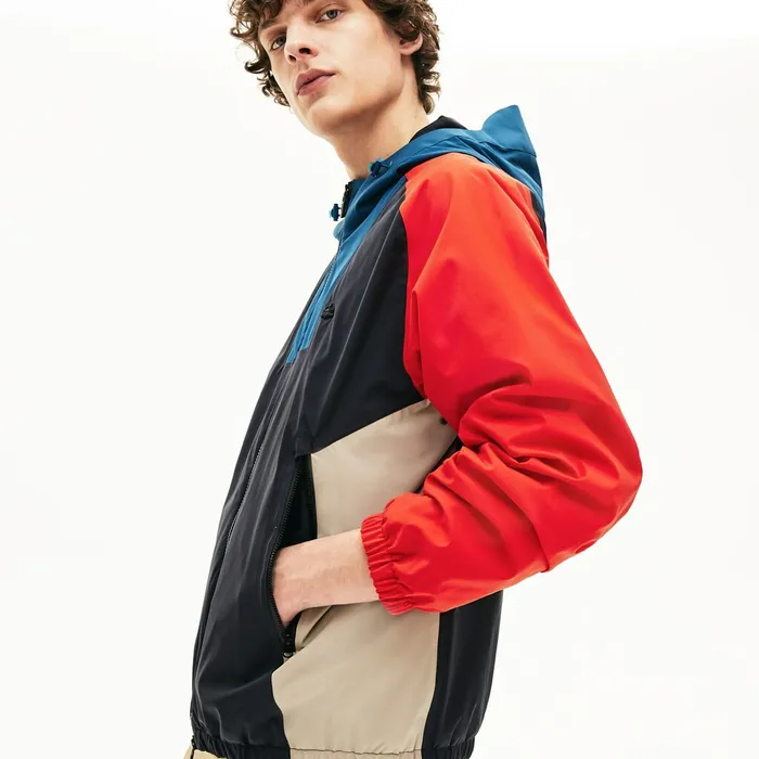 Jackets and Coats Lacoste Mens Motion WaterResistant Colorblock Zip Jacket Dark GreyNavy BlueRedBeige Cheap On Sale Jackets and Coats Lacoste Mens Motion WaterResistant Colorblock Zip Jacket Dark GreyNavy BlueRedBeige Cheap On Sale