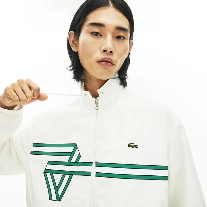 Jackets and Coats Lacoste Mens Print Band Zip Heritage Tracksuit Jacket White Gift 4 You Jackets and Coats Lacoste Mens Print Band Zip Heritage Tracksuit Jacket White Gift 4 You