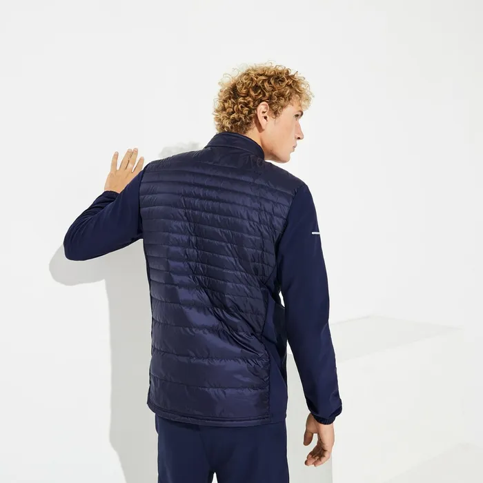 Jackets and Coats Lacoste Mens SPORT Lightweight WaterResistant Quilted Jacket Navy Blue For Sale Online