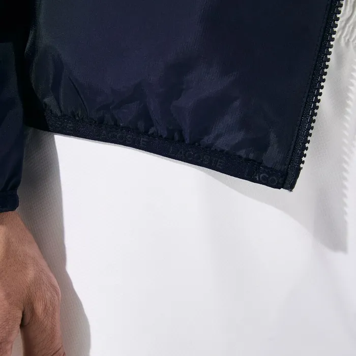 Jackets and Coats Lacoste Mens SPORT Lightweight WaterResistant Windbreaker Navy Blue Gift 4 You
