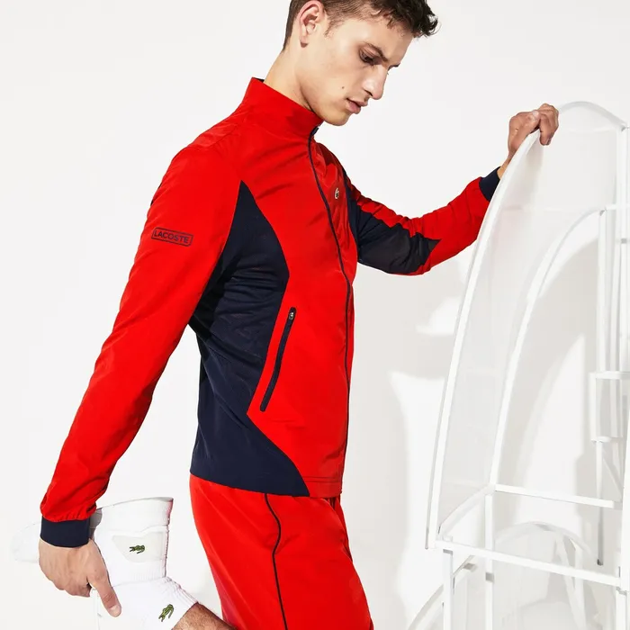 Jackets and Coats Lacoste Mens SPORT Novak Djokovic FullZip Jacket RedNavy Blue Gift Ideas Jackets and Coats Lacoste Mens SPORT Novak Djokovic FullZip Jacket RedNavy Blue Gift Ideas