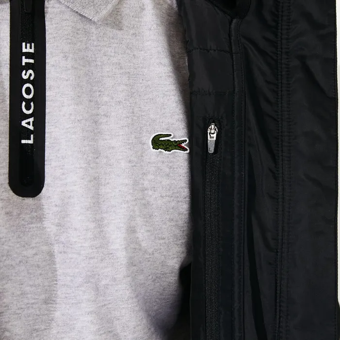 Jackets and Coats Lacoste Mens SPORT WaterResistant Zip Jacket Black Casaul