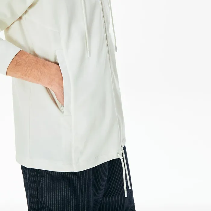 Jackets and Coats Lacoste Mens TwoTone ZipUp Jacket White Store