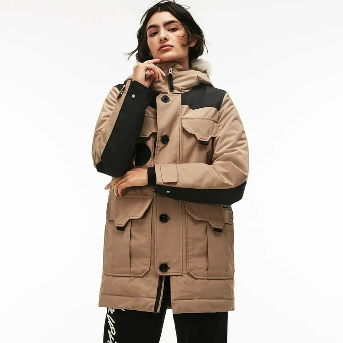 Jackets and Coats Lacoste Mens Unisex LIVE WaterResistant Canvas Quilted Parka BeigeBlack Cheap On Sale Jackets and Coats Lacoste Mens Unisex LIVE WaterResistant Canvas Quilted Parka BeigeBlack Cheap On Sale