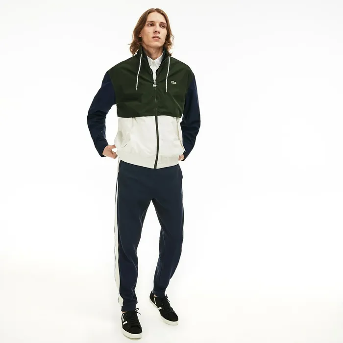 Jackets and Coats Lacoste Mens WaterResistant FullZip Jacket WhiteKhaki GreenNavy Blue Shop Online Jackets and Coats Lacoste Mens WaterResistant FullZip Jacket WhiteKhaki GreenNavy Blue Shop Online