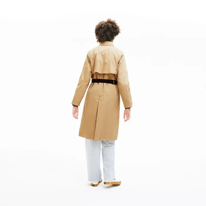 Jackets and Coats Lacoste Womens Contrast Belt Trench Coat Beige Store