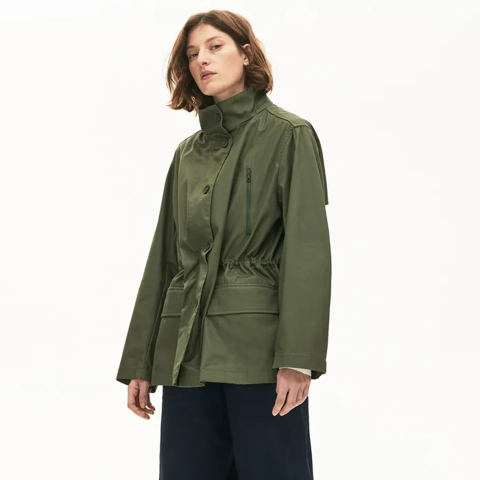 Jackets and Coats Lacoste Womens Flared WaterResistant Parka Khaki Green Shop Jackets and Coats Lacoste Womens Flared WaterResistant Parka Khaki Green Shop