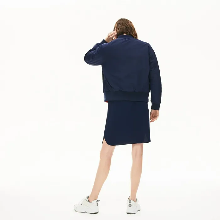 Jackets and Coats Lacoste Womens Reversible Bomber Jacket Navy BlueRed Shop
