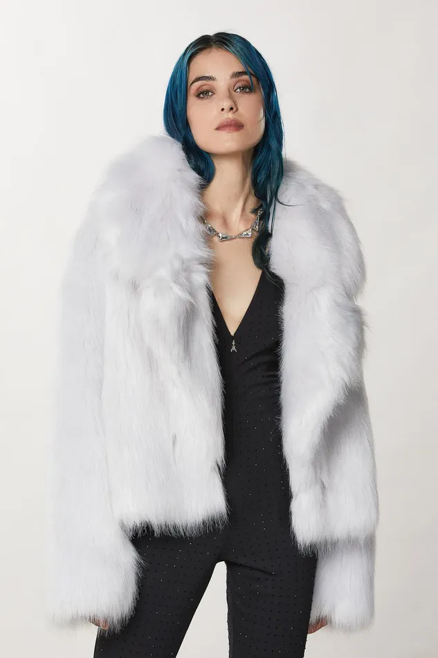 Jackets Women Patrizia Pepe Fluffy Over Jacket Eldorado White