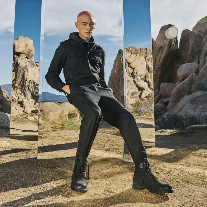 Jc X TimberlandM Black Nubuck Leather Boots With Gunmetal Glitter Blackgunmetal Men JIMMY CHOO Casual Shoes