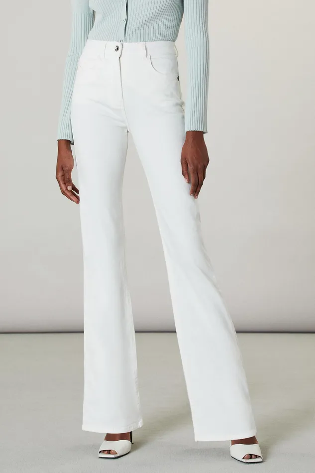 Jeans Women Patrizia Pepe Fly Embroidery Jeggings Bianco