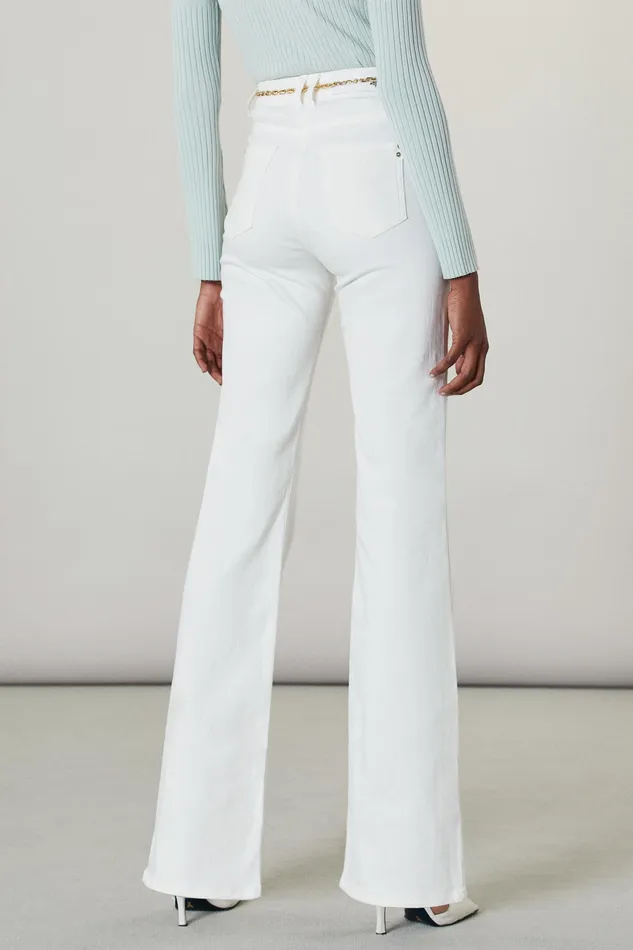 Jeans Women Patrizia Pepe Fly Embroidery Jeggings Bianco