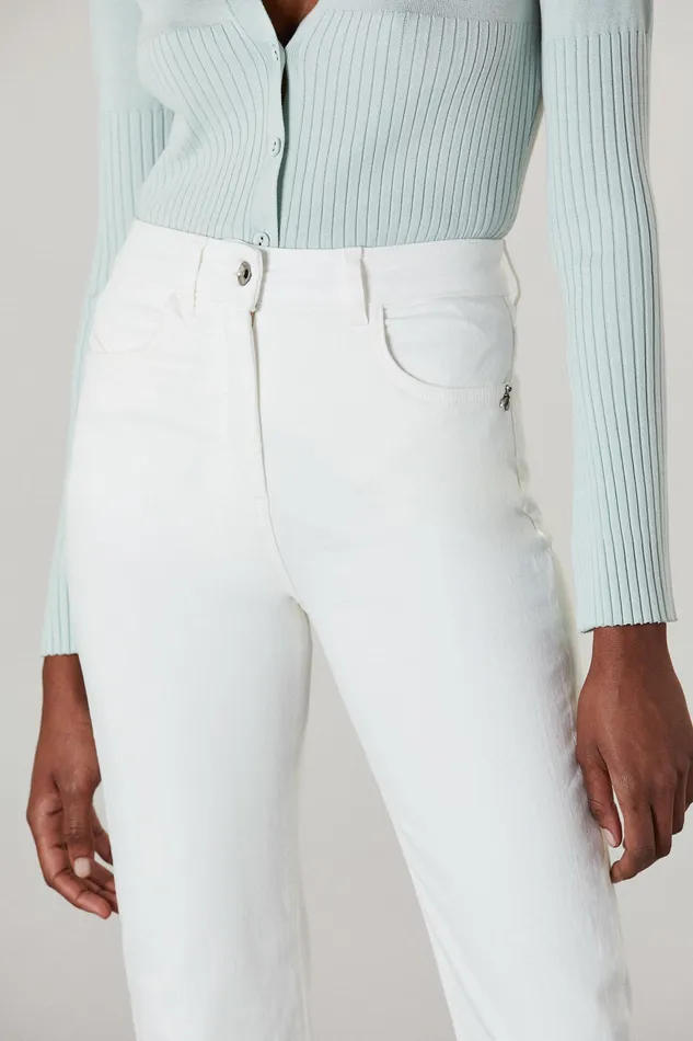 Jeans Women Patrizia Pepe Fly Embroidery Jeggings Bianco