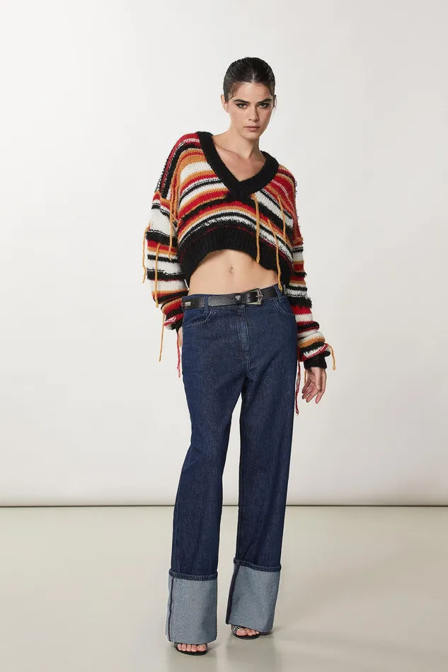 Jeans Women Patrizia Pepe High TurnUp Jeans Authentic Blue Wash