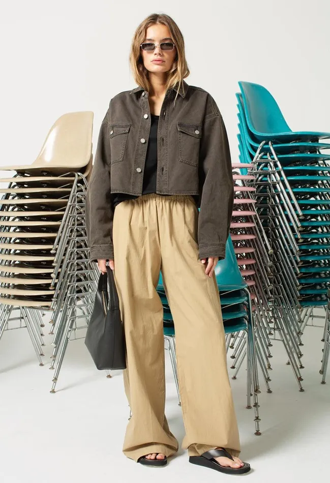 John Elliott Bottoms Leisure Poplin Pant Barley 8211 Women John Elliott Bottoms Leisure Poplin Pant Barley 8211 Women