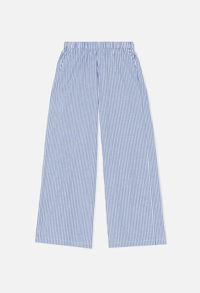 John Elliott Bottoms Leisure Poplin Pant Blue X White Blue X White 8211 Women John Elliott Bottoms Leisure Poplin Pant Blue X White Blue X White 8211 Women