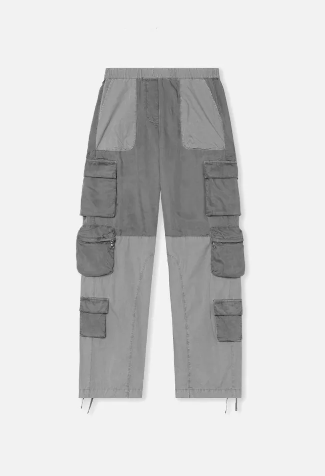 John Elliott Bottoms Oversized Parachute Cargo Washed Black 8211 Women