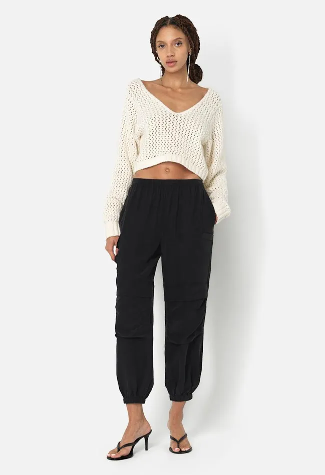 John Elliott Bottoms Silk Himalayan Pants Black 8211 Women