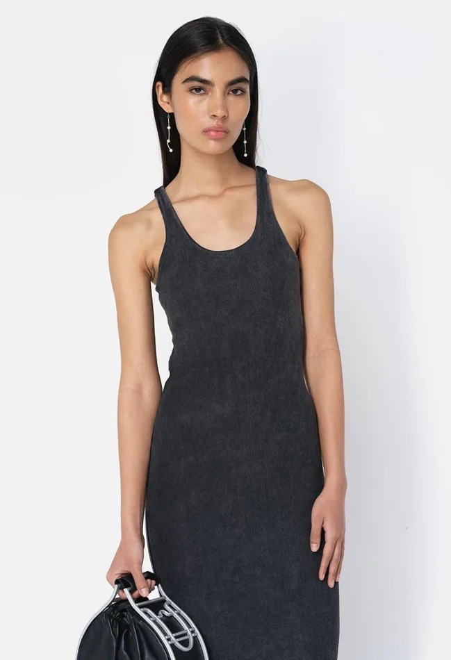 John Elliott Dresses Mineral Wash Gemini Rib Bandeau Dress Black 8211 Women