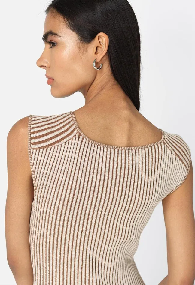 John Elliott Dresses Piper Silk Rib Twist Dress Mocha 8211 Women John Elliott Dresses Piper Silk Rib Twist Dress Mocha 8211 Women