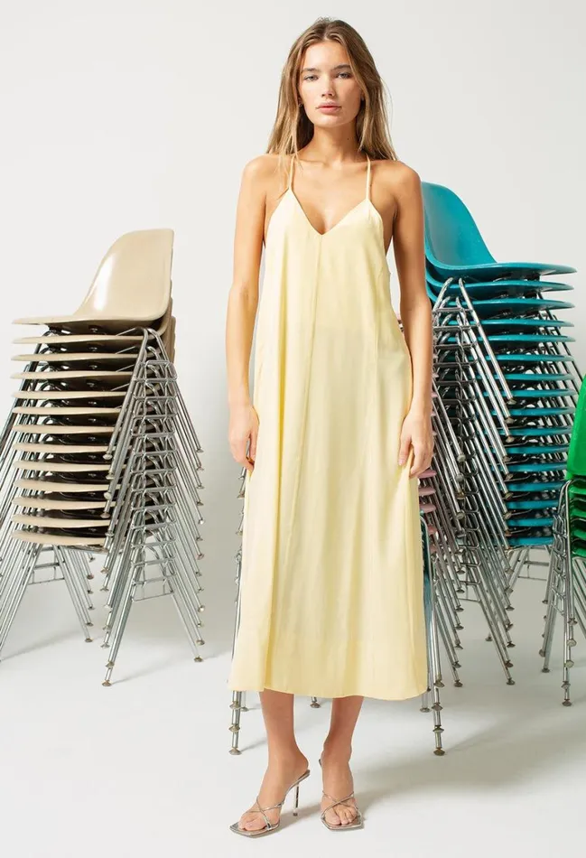John Elliott Dresses Silk Racerback Midi Dress Glow 8211 Women