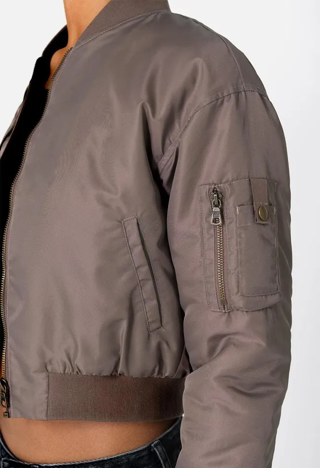 John Elliott Jackets Hunter Cropped Bomber Mocha 8211 Women John Elliott Jackets Hunter Cropped Bomber Mocha 8211 Women