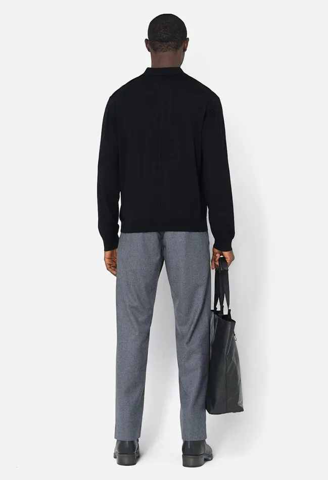 John Elliott Knitwear Cashmere Wool Blend Polo Black 8211 Men John Elliott Knitwear Cashmere Wool Blend Polo Black 8211 Men