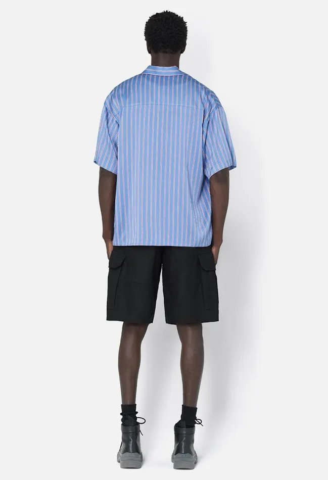 John Elliott Shirts Brushed Silk Button Up Blue X Burgundy 8211 Men