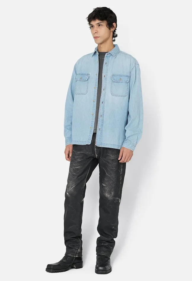 John Elliott Shirts Princeton Work Shirt Washed Indigo 8211 Men John Elliott Shirts Princeton Work Shirt Washed Indigo 8211 Men