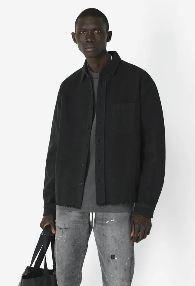 John Elliott Shirts Solid Hemi Oversized Shirt Black 8211 Men John Elliott Shirts Solid Hemi Oversized Shirt Black 8211 Men