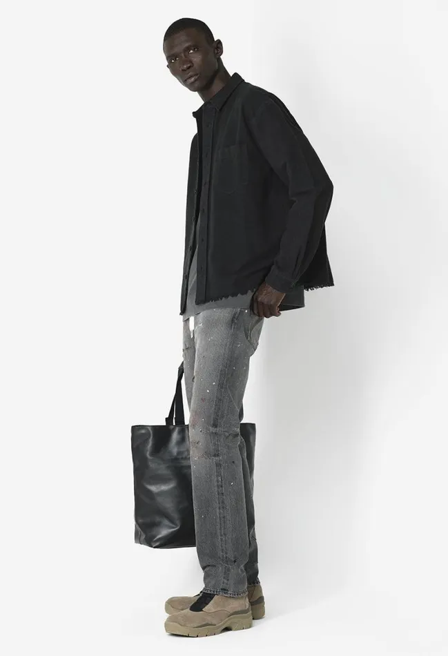 John Elliott Shirts Solid Hemi Oversized Shirt Black 8211 Men John Elliott Shirts Solid Hemi Oversized Shirt Black 8211 Men