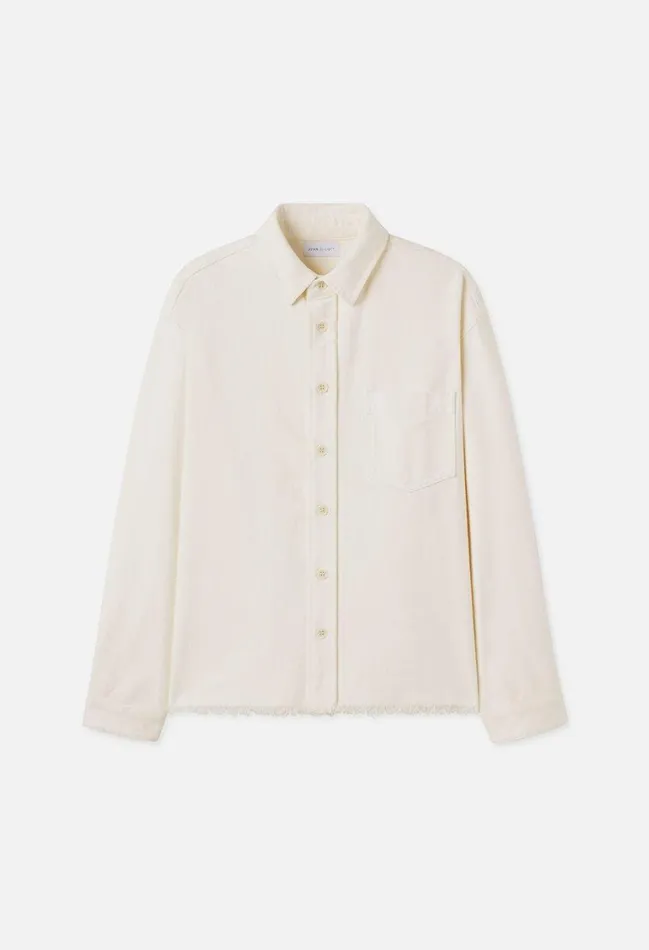 John Elliott Shirts Solid Hemi Oversized Shirt Salt 8211 Men John Elliott Shirts Solid Hemi Oversized Shirt Salt 8211 Men