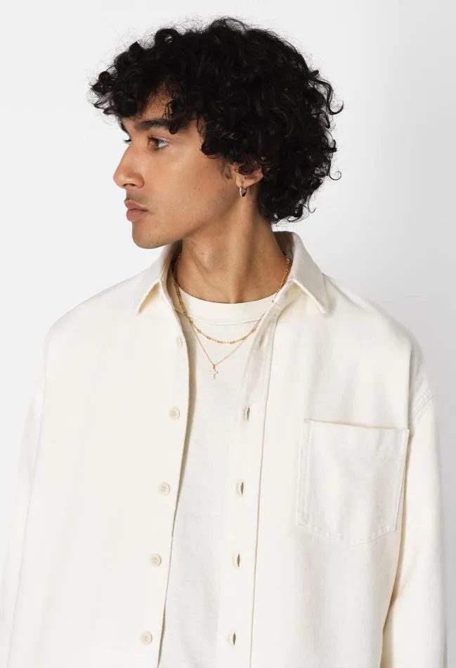 John Elliott Shirts Solid Hemi Oversized Shirt Salt 8211 Men John Elliott Shirts Solid Hemi Oversized Shirt Salt 8211 Men