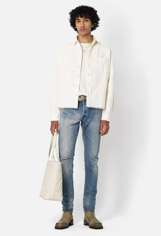 John Elliott Shirts Solid Hemi Oversized Shirt Salt 8211 Men John Elliott Shirts Solid Hemi Oversized Shirt Salt 8211 Men