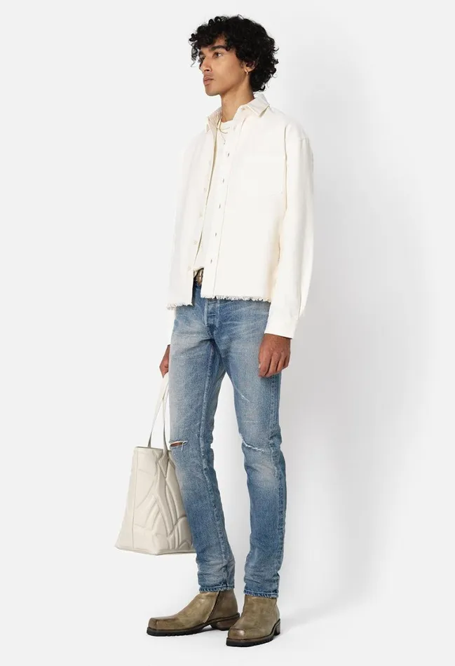 John Elliott Shirts Solid Hemi Oversized Shirt Salt 8211 Men John Elliott Shirts Solid Hemi Oversized Shirt Salt 8211 Men