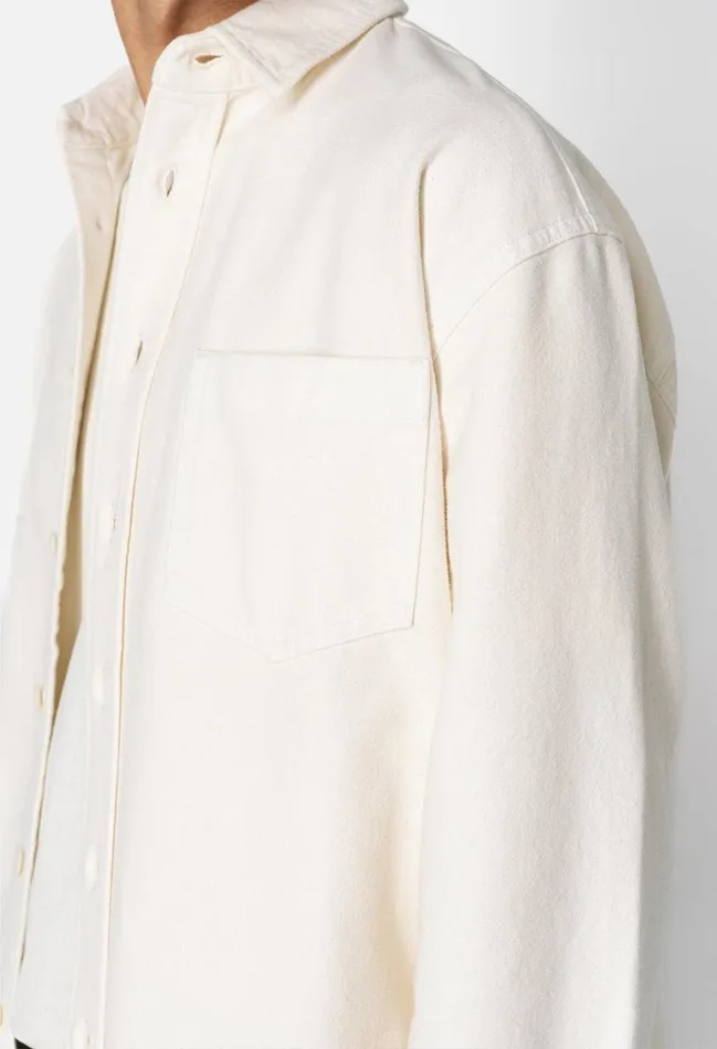 John Elliott Shirts Solid Hemi Oversized Shirt Salt 8211 Men John Elliott Shirts Solid Hemi Oversized Shirt Salt 8211 Men