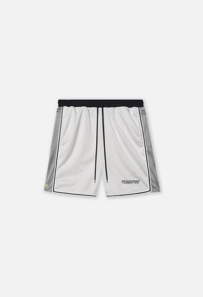 John Elliott Shorts John Elliott X Olympic Heritage Los Angeles Shorts White X Grey 8211 Men John Elliott Shorts John Elliott X Olympic Heritage Los Angeles Shorts White X Grey 8211 Men