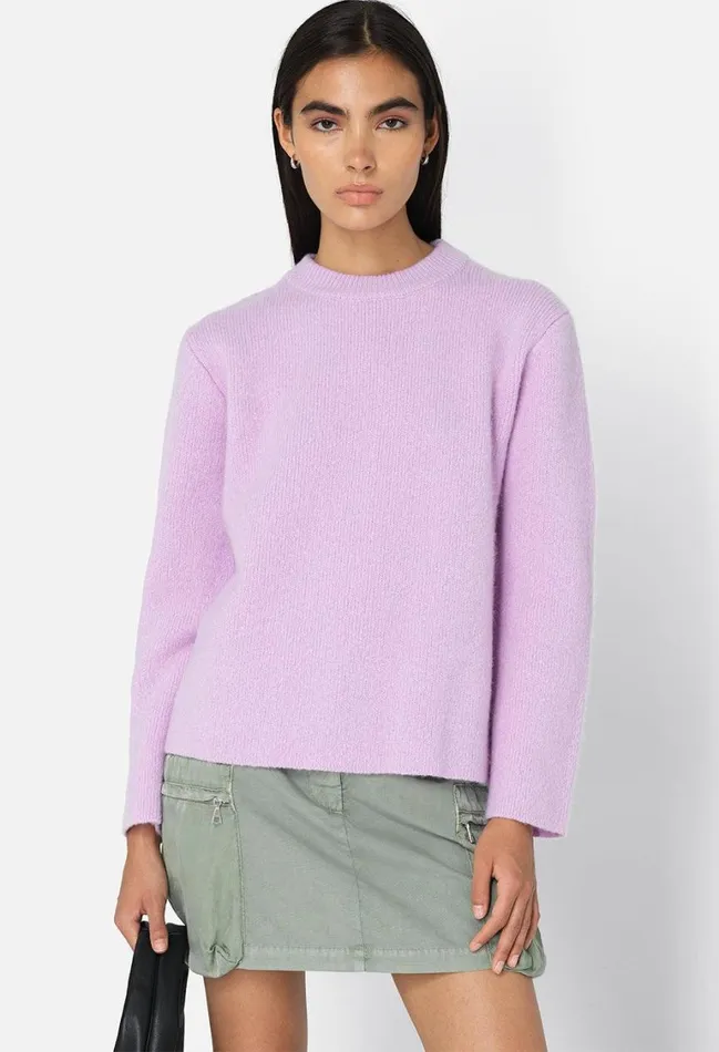John Elliott Sweaters Foggy Wool Crew Sweater Blush 8211 Women