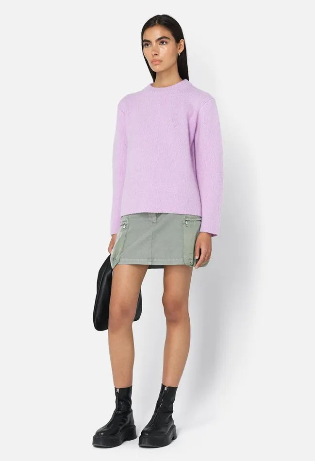 John Elliott Sweaters Foggy Wool Crew Sweater Blush 8211 Women John Elliott Sweaters Foggy Wool Crew Sweater Blush 8211 Women