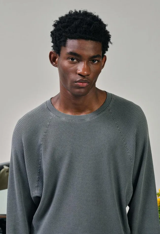 John Elliott Sweatshirts Folsom Thermal Crew Vintage Black 8211 Men John Elliott Sweatshirts Folsom Thermal Crew Vintage Black 8211 Men