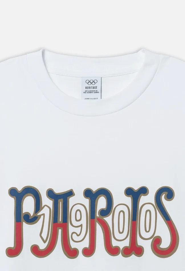 John Elliott Tees John Elliott X Olympic Heritage Paris University Tee White 8211 Men John Elliott Tees John Elliott X Olympic Heritage Paris University Tee White 8211 Men