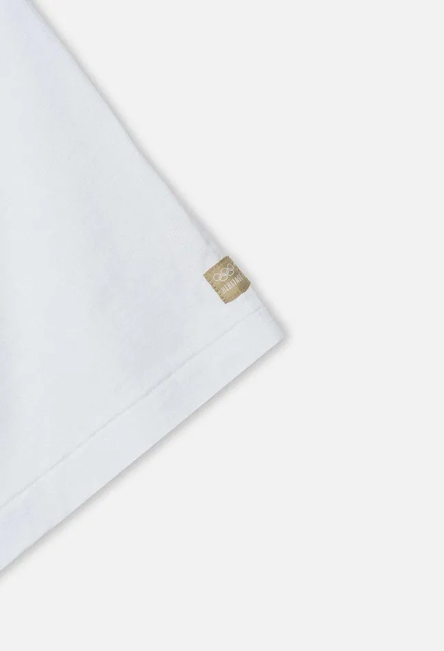 John Elliott Tees John Elliott X Olympic Heritage Paris University Tee White 8211 Men John Elliott Tees John Elliott X Olympic Heritage Paris University Tee White 8211 Men