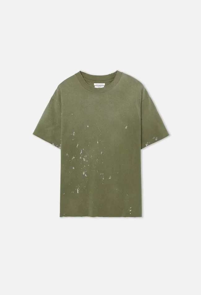 John Elliott Tees Odeon Tee Vintage Olive 8211 Men John Elliott Tees Odeon Tee Vintage Olive 8211 Men