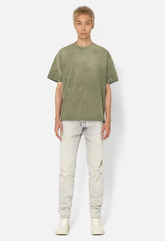 John Elliott Tees Odeon Tee Vintage Olive 8211 Men John Elliott Tees Odeon Tee Vintage Olive 8211 Men