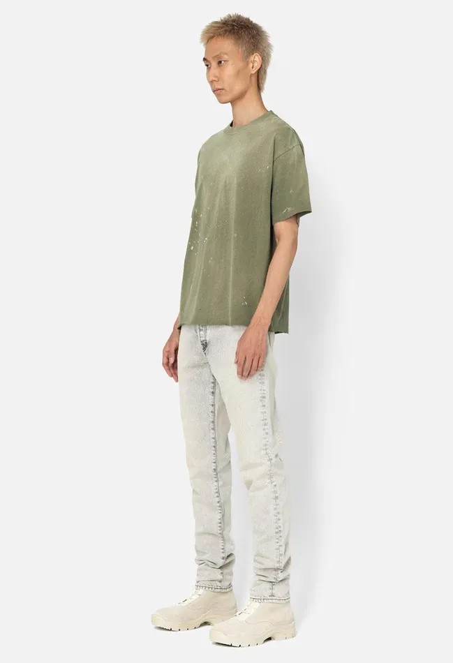 John Elliott Tees Odeon Tee Vintage Olive 8211 Men John Elliott Tees Odeon Tee Vintage Olive 8211 Men