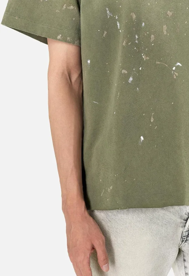 John Elliott Tees Odeon Tee Vintage Olive 8211 Men John Elliott Tees Odeon Tee Vintage Olive 8211 Men